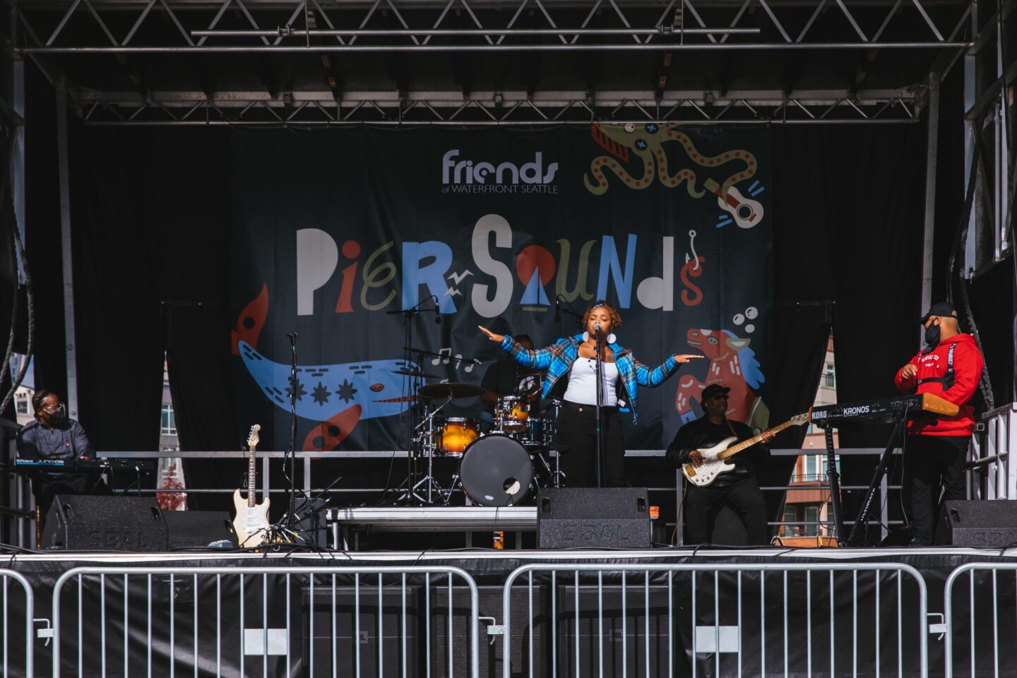 Funk E Fusion at Pier Sounds 2021. Photo by Sunita Martini.