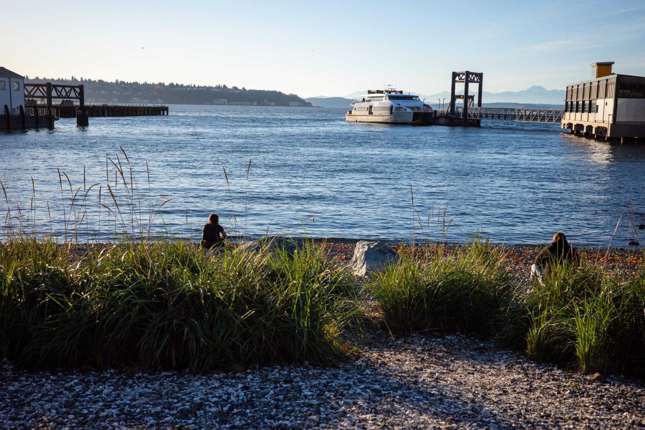 Visitors can find a moment of peace and serenity as they take in the views of the Puget Sound from Habitat Beach.