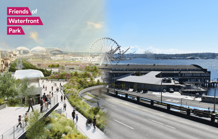 The new Overlook Walk superimposed on an image of the Viaduct from the same vantage point.