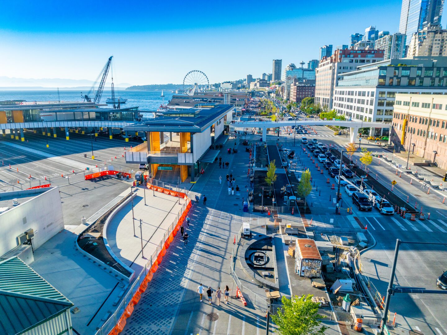 Ferry Terminal at Colman Dock and the Marion Street Bridge. Photo by Erik Holsather