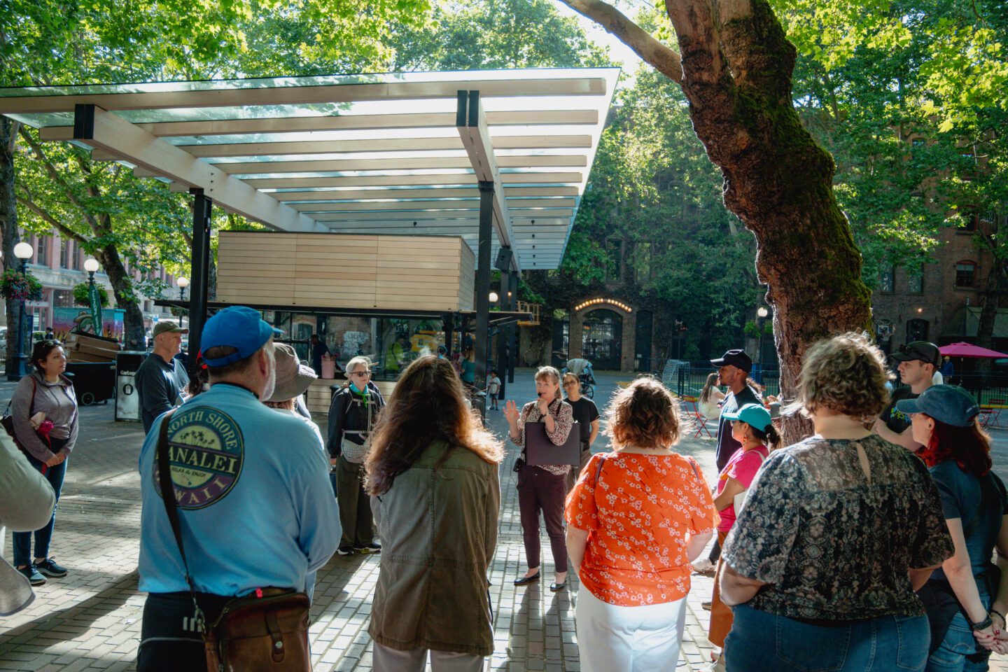 Uncovering the History of Seattle's Central Waterfront tour. Photo by Jo Cosme.