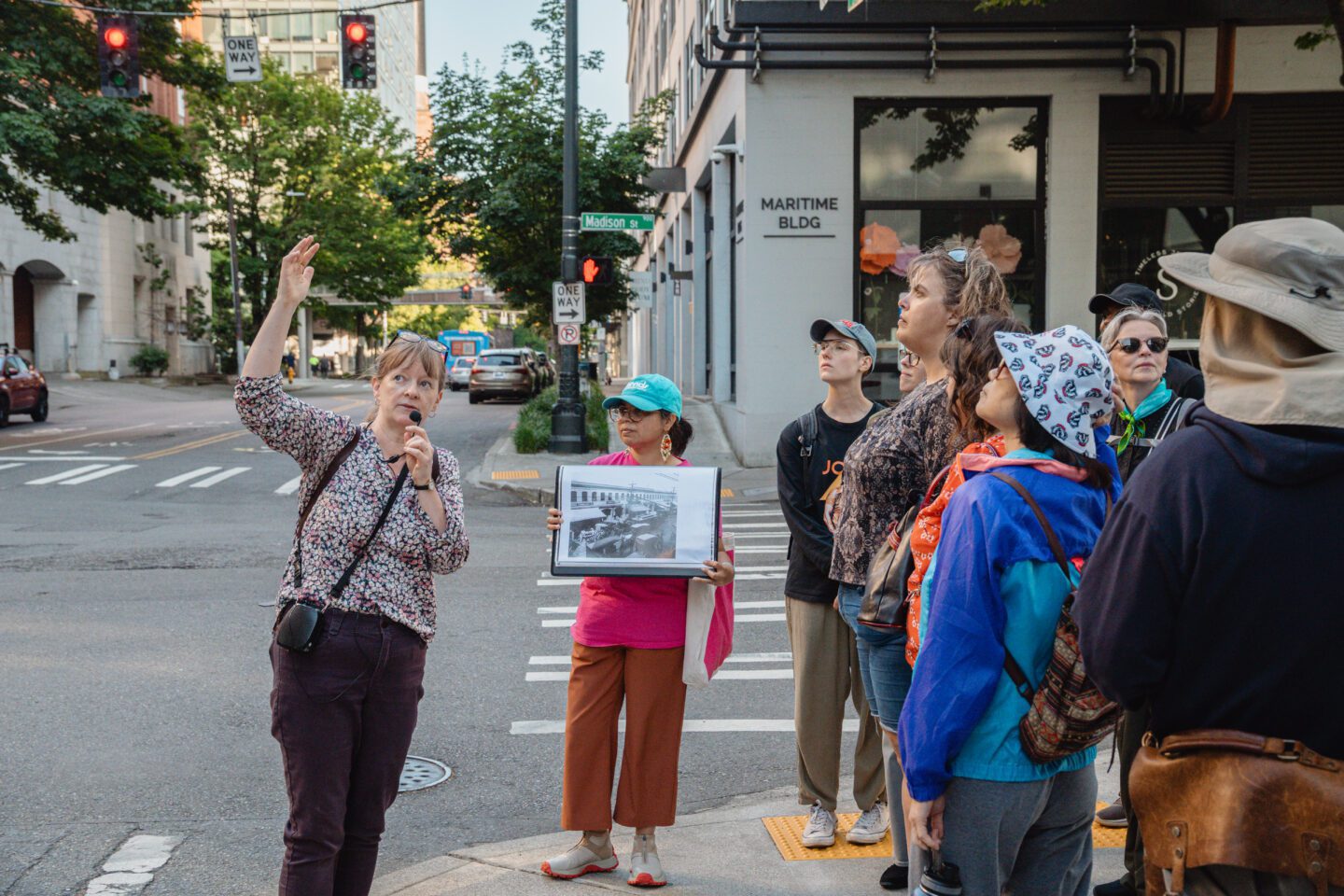 Uncovering the History of Seattle's Central Waterfront tour. Photo by Jo Cosme.