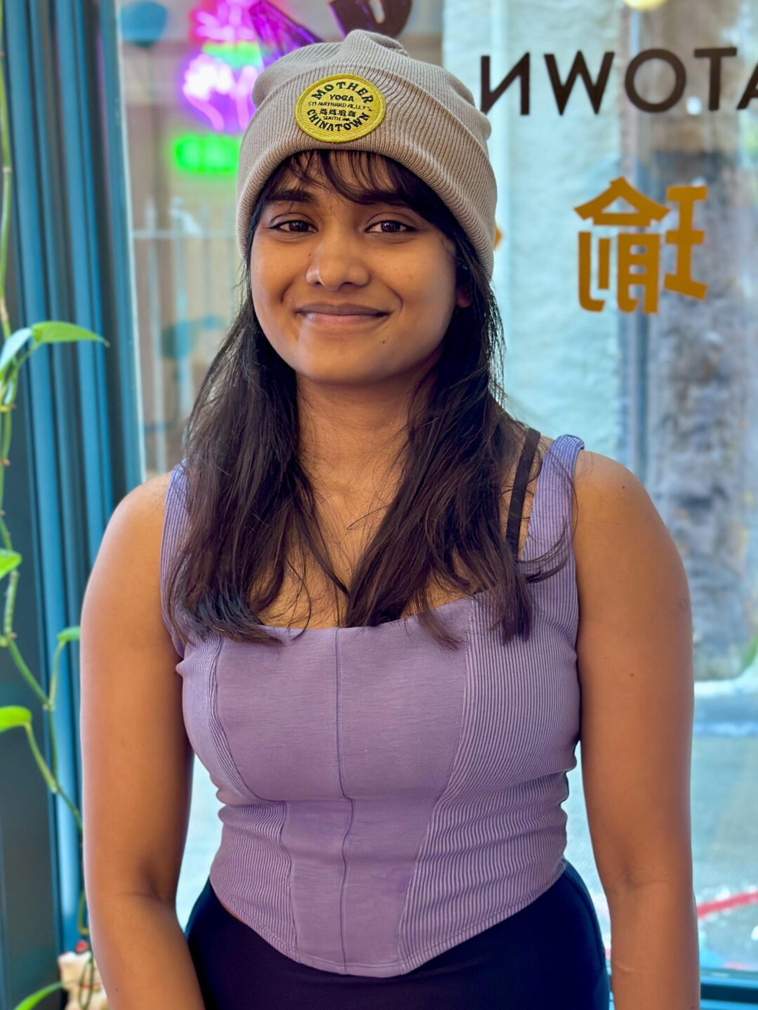 Nithya James, Mother Yoga instructor.