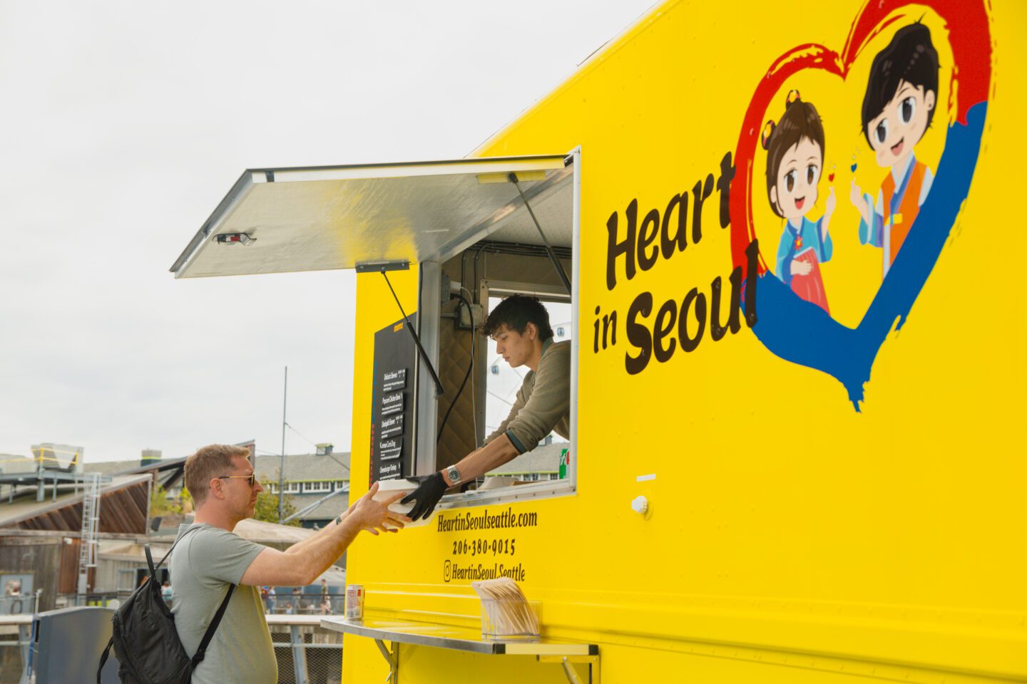Korean flavors, waterfront vibes. Heart in Seoul serving up something good at Pier 58 Plaza. Photo by Jo Cosme.